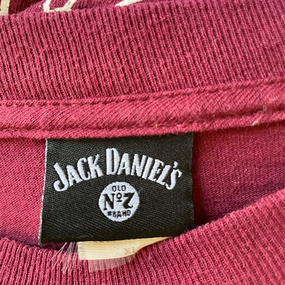 Jack Daniel’s Mens XL Long sleeved label T-Shirt. Color is wine 🍷 - Picture 11 of 12